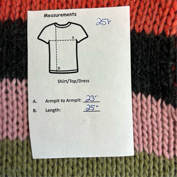 Anthropologie Laurie B. Stripe Women's Mohair Wool Blend Striped Sweater Size M - Picture 10 of 10